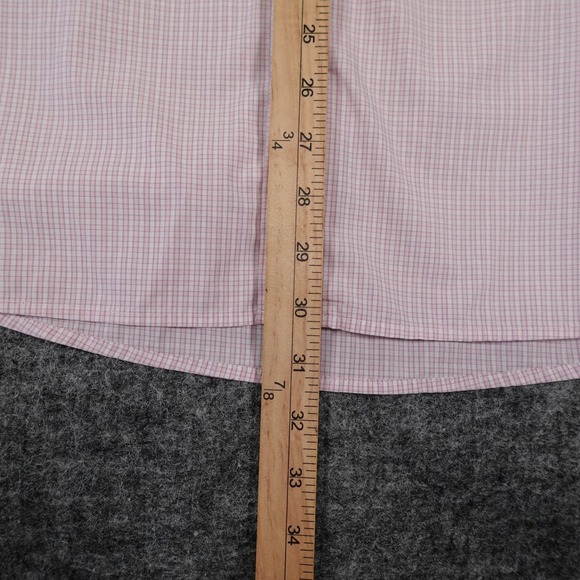 ETON Dress Shirt‎ Mens 46 -16 1/2 Pink Micro Check Long Sleeve Button Up - Picture 6 of 14